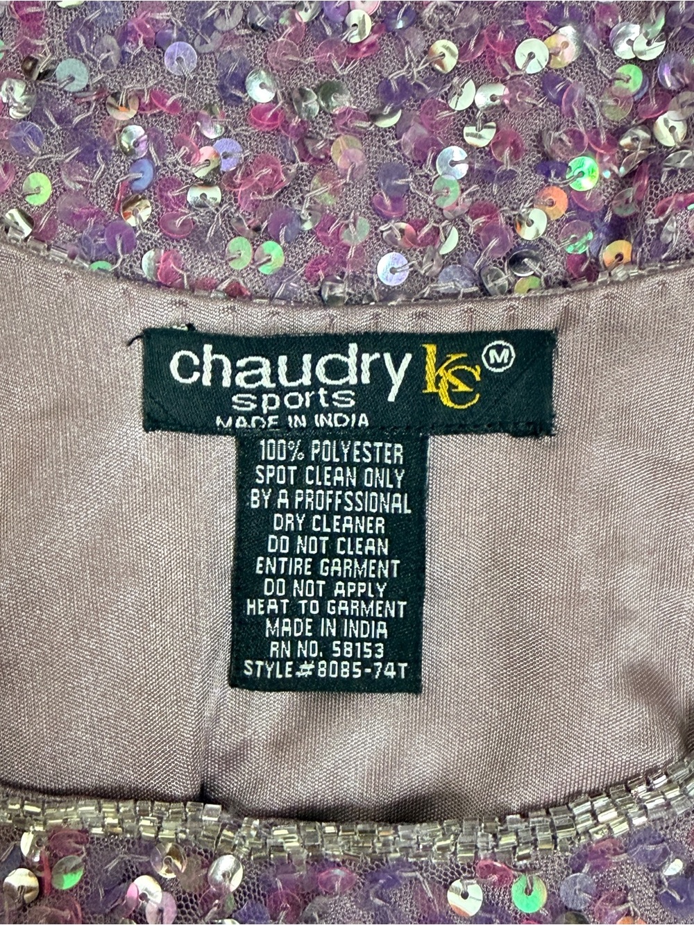 Chaudry KC purple sequin cami - Picture 6 of 6